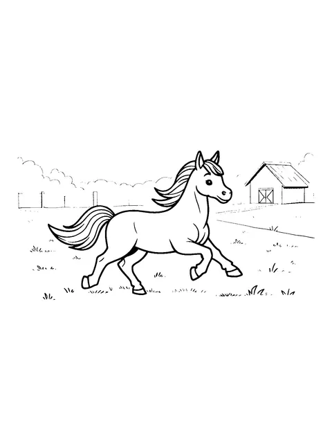 horse coloring page (toddler)