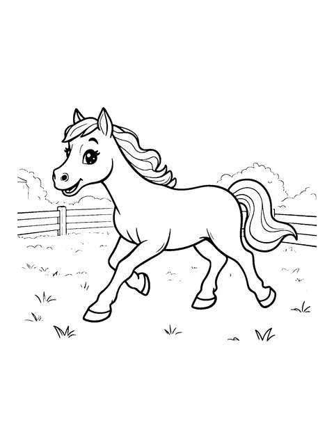 horse coloring page (toddler)