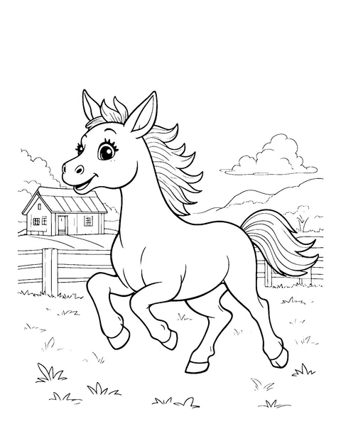 horse coloring page (teen)