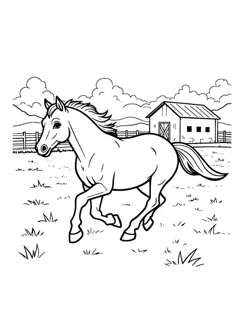 horse coloring page (teen)