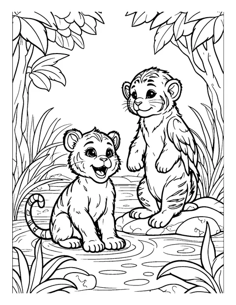 jungle coloring page (teen)