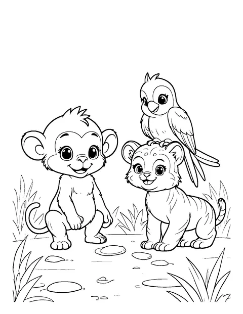 jungle coloring page (teen)