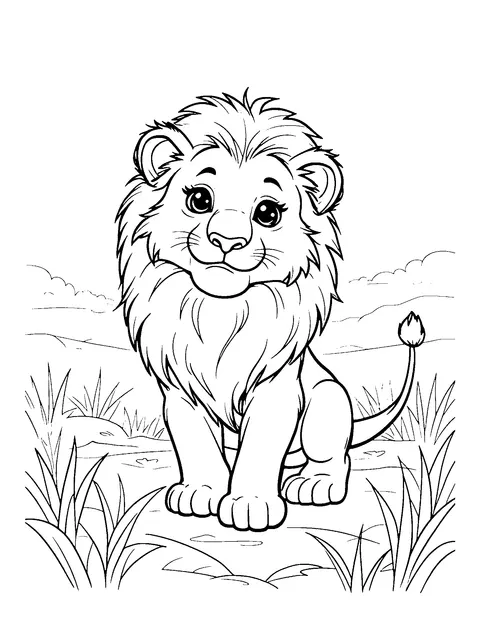 lion coloring page (teen)