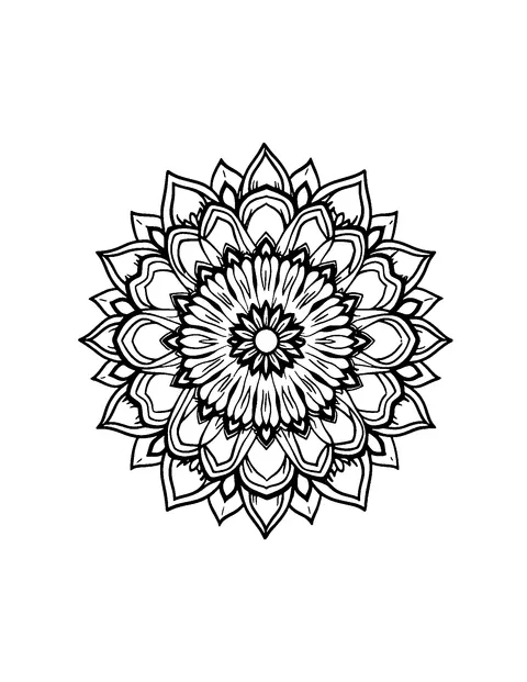 mandala coloring page (adult)