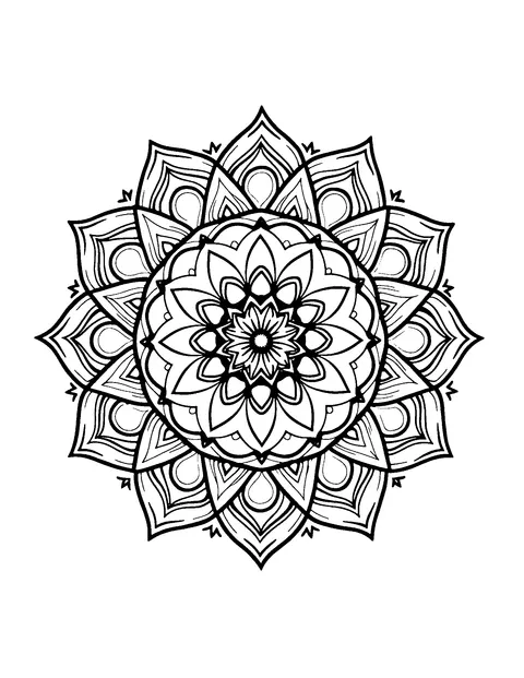 mandala coloring page (teen)