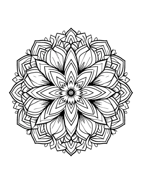 mandala coloring page (adult)