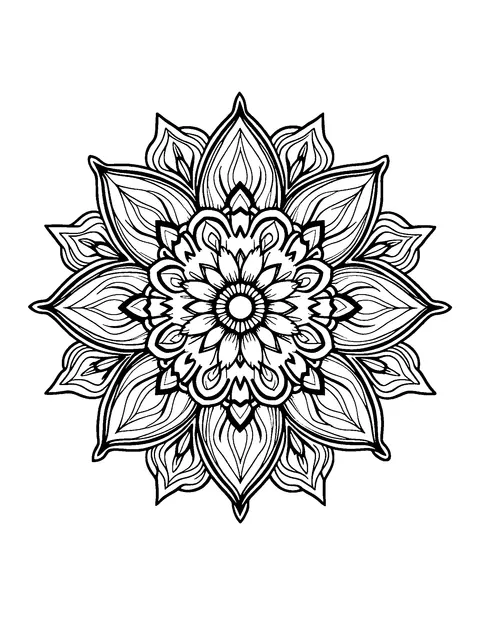 mandala coloring page (adult)
