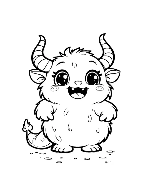 monster coloring page (kids)