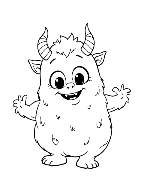 monster coloring page (toddler)