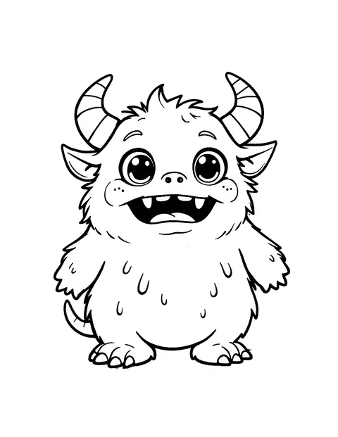 monster coloring page (toddler)