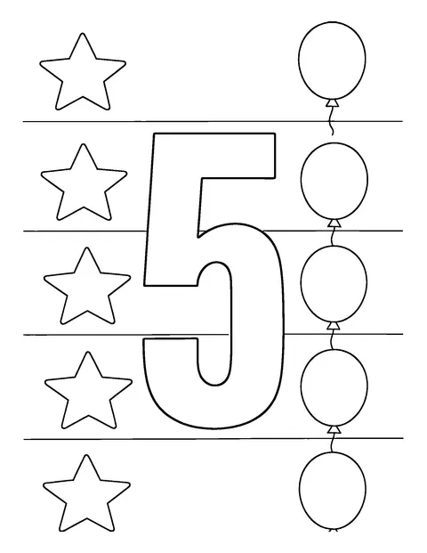 numbers coloring page (kids)
