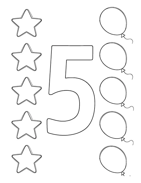 numbers coloring page (kids)