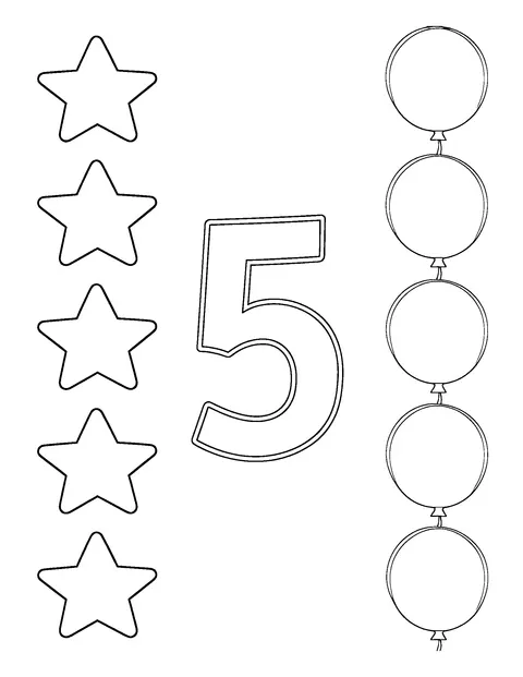 numbers coloring page (toddler)