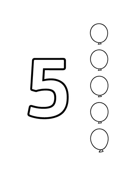numbers coloring page (kids)