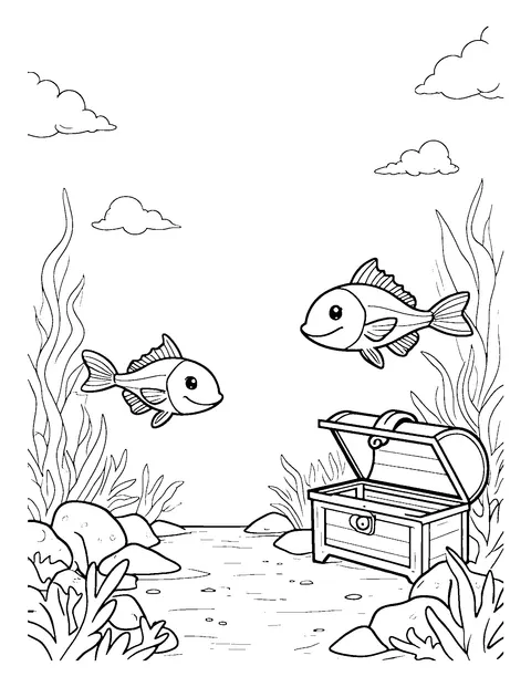 ocean coloring page (teen)