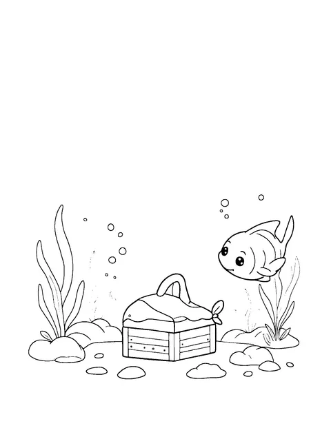 ocean coloring page (kids)