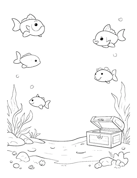 ocean coloring page (toddler)