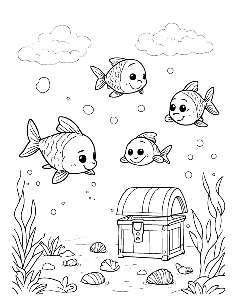 ocean coloring page (toddler)