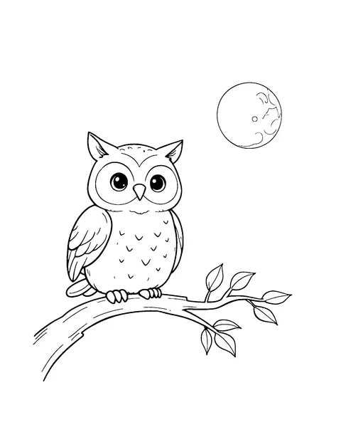owl coloring page (toddler)