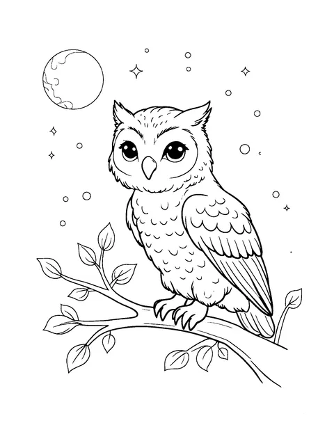 owl coloring page (teen)