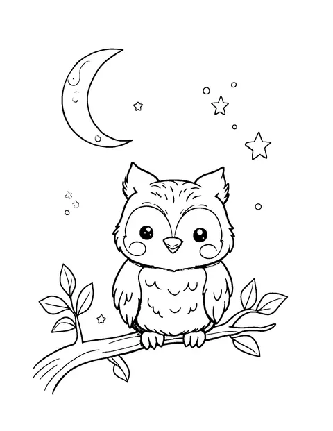 owl coloring page (toddler)