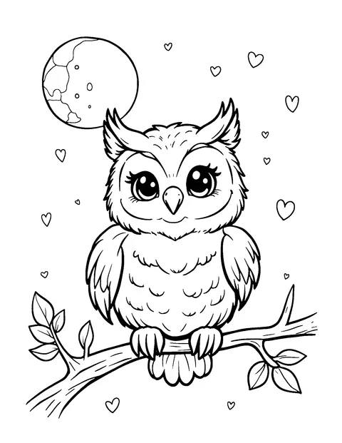 owl coloring page (teen)