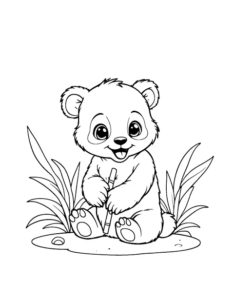 panda coloring page (teen)