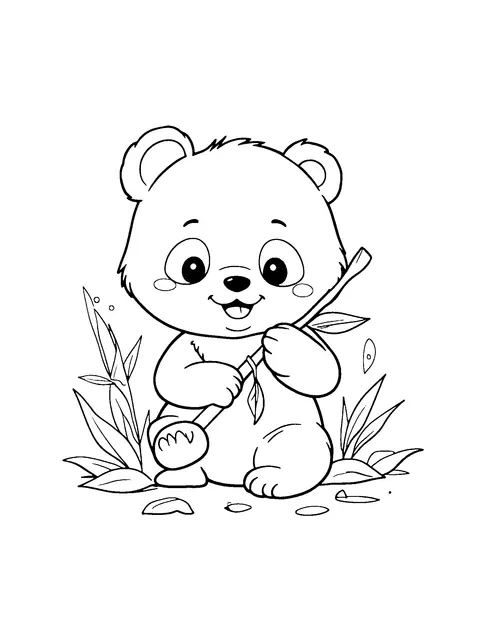 panda coloring page (toddler)