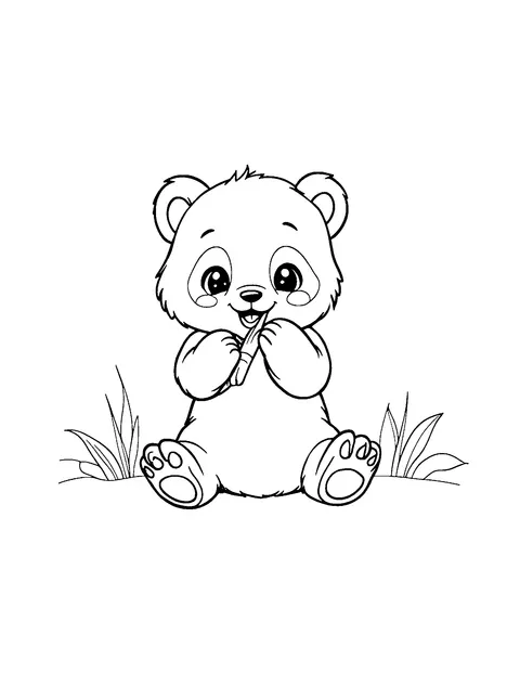 panda coloring page (toddler)