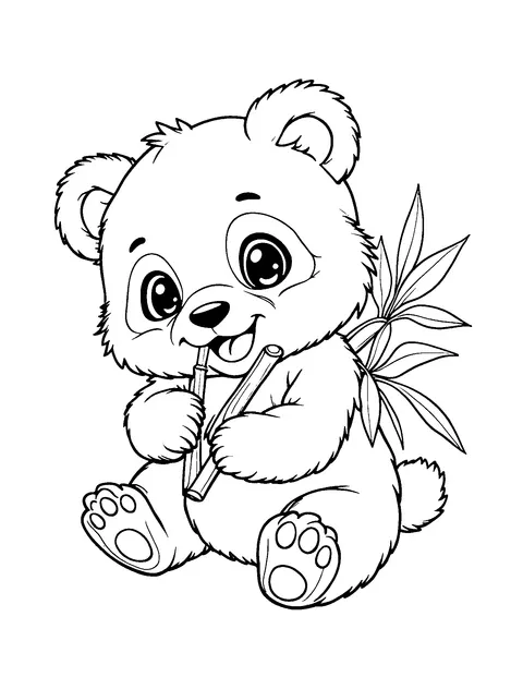 panda coloring page (teen)