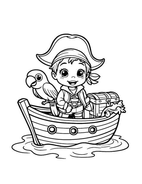 pirate coloring page (toddler)