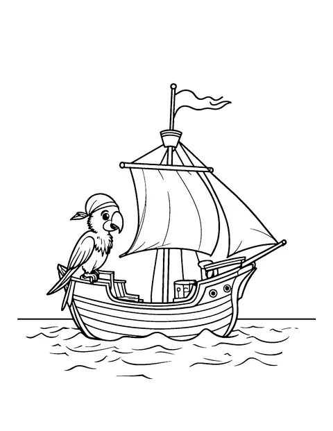 pirate coloring page (teen)