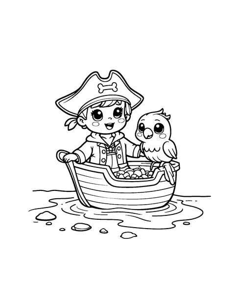 pirate coloring page (kids)