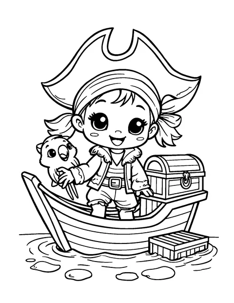 pirate coloring page (toddler)
