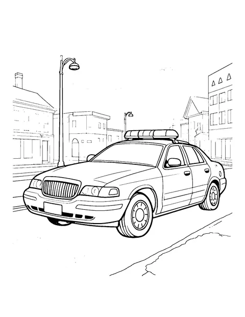 police car coloring page (teen)