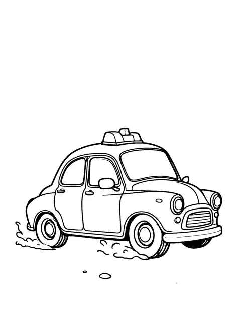 police car coloring page (toddler)