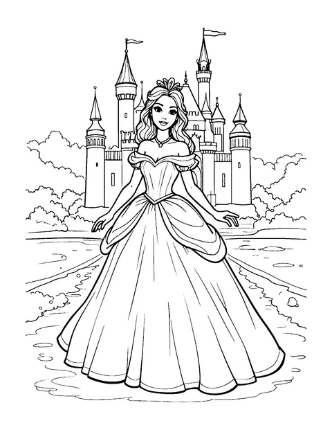 princess coloring page (teen)