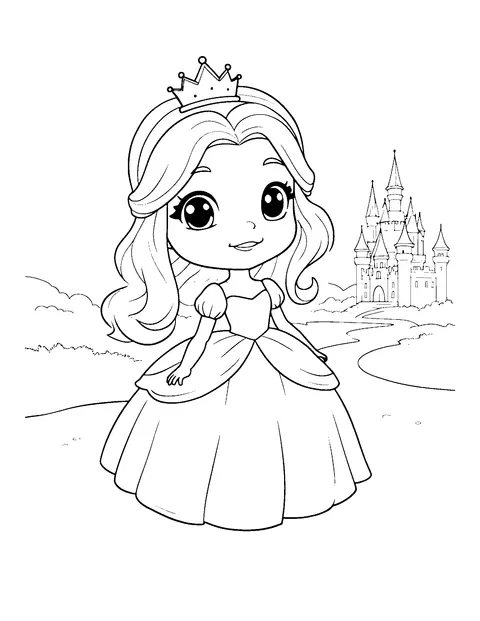 princess coloring page (teen)