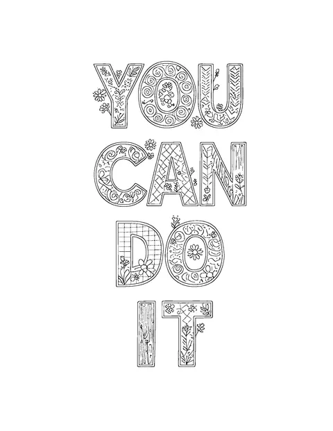 inspirational quotes coloring page (teen)