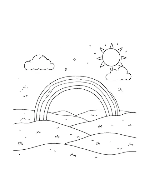rainbow coloring page (kids)