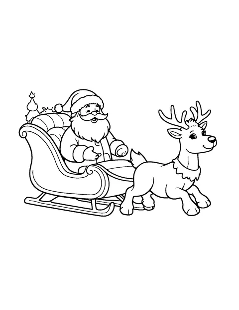 Santa Claus coloring page (toddler)