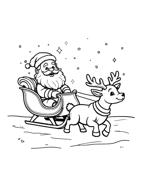 Santa Claus coloring page (toddler)