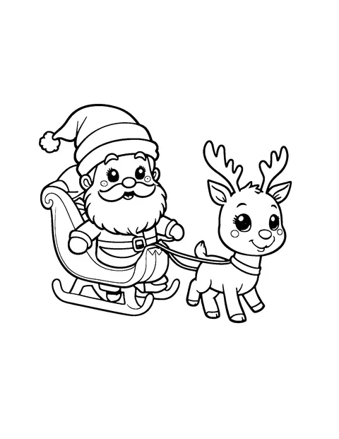 Santa Claus coloring page (kids)