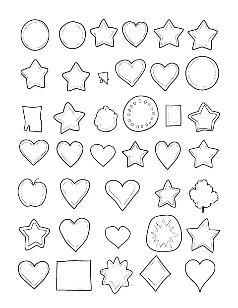 shapes coloring page (toddler)
