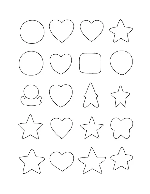 shapes coloring page (toddler)