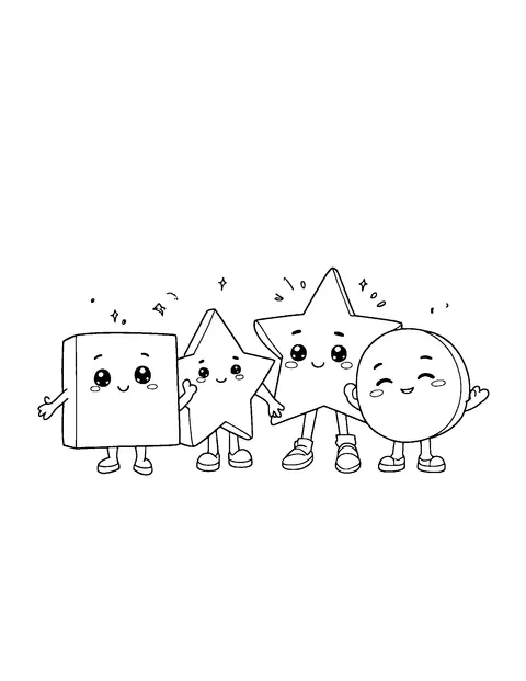shapes coloring page (kids)