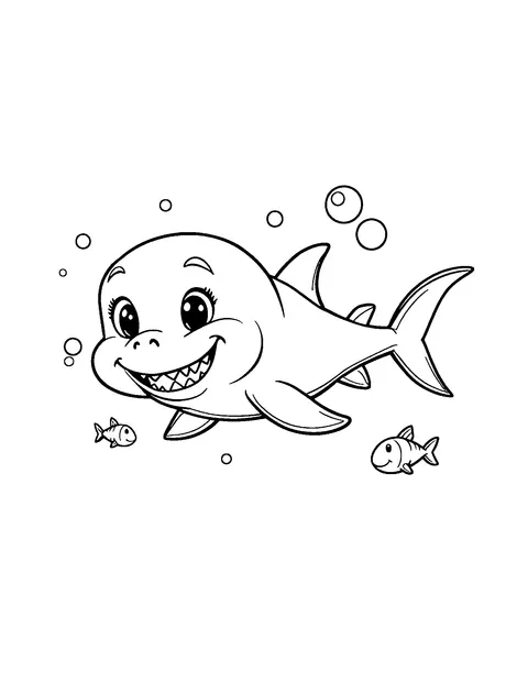 shark coloring page (toddler)