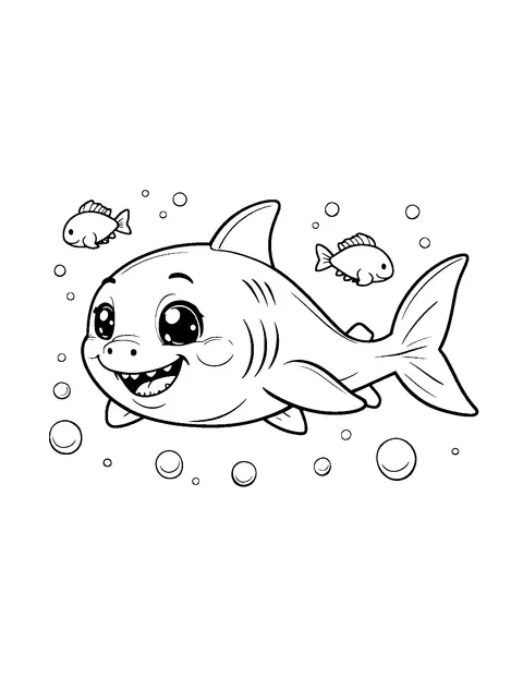 shark coloring page (kids)