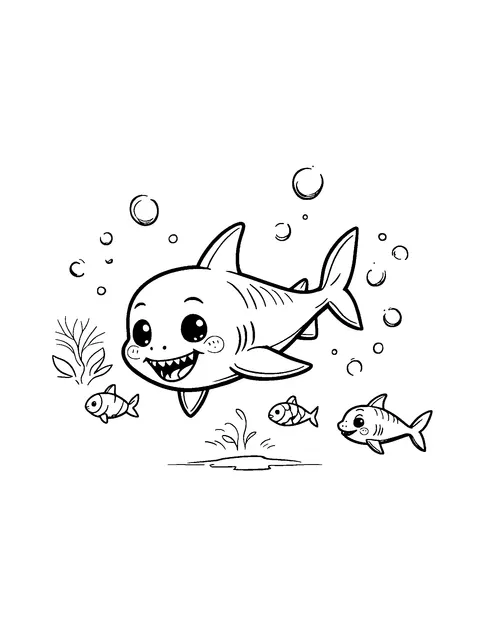 shark coloring page (toddler)