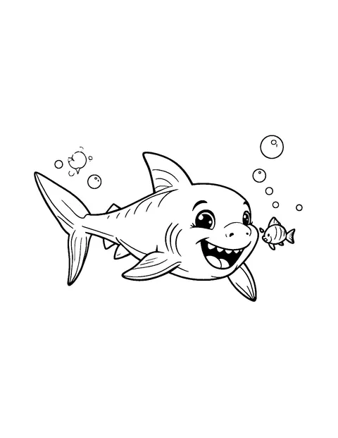 shark coloring page (teen)